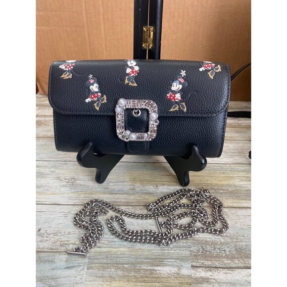 Kate Spade x Disney Parks Minnie Mouse Crossbody Bag Black Pearl Buckle - Picture 3 of 8